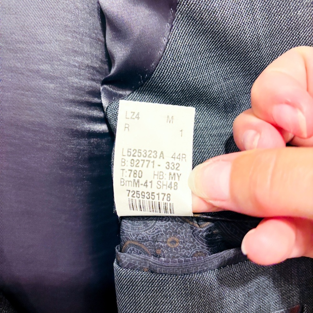 RALPH LAUREN Grey Wool Blazer Tailored Classic Business Casual | 44R * - Picture 8 of 9